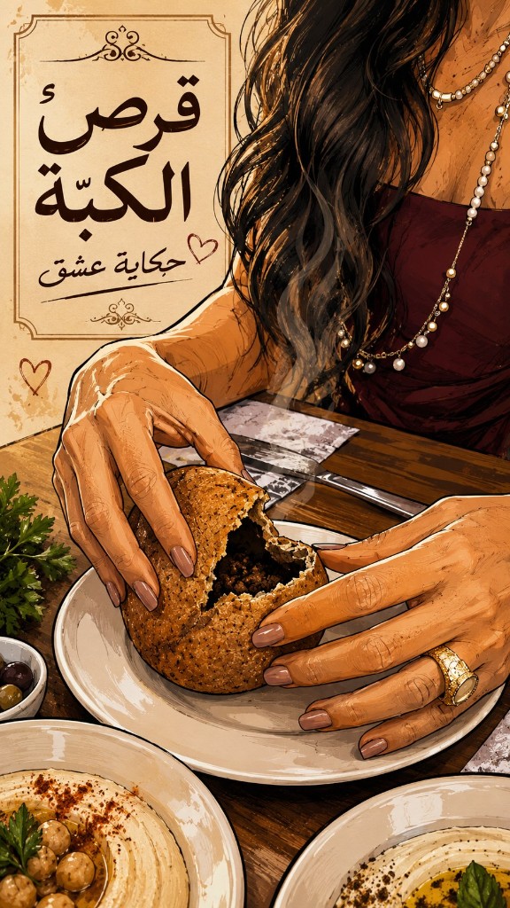 Illustration of traditional Lebanese kibbeh